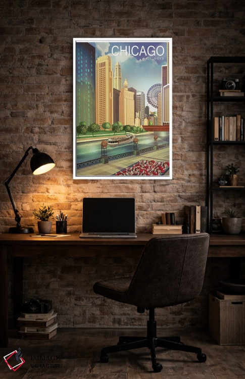 تابلو دکوراتیو شیکاگو اول اثر اولد رد تراک - D4W