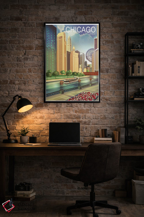 تابلو دکوراتیو شیکاگو اول اثر اولد رد تراک - D6B