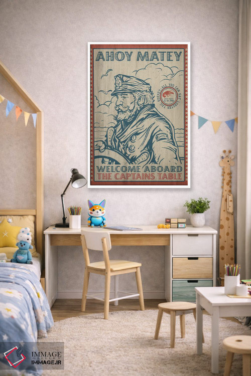 تابلو دکوراتیو میز کاپیتان اثر اولد رد تراک - D1W