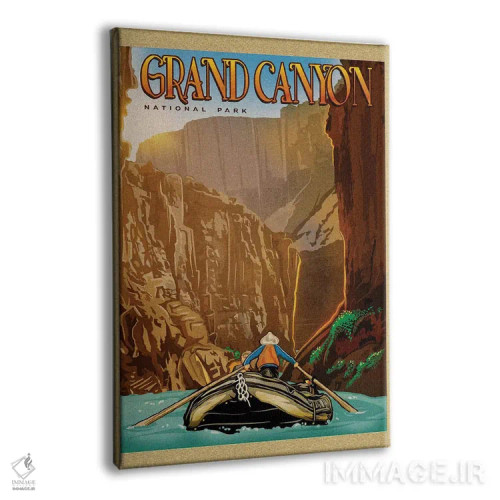 تابلو دکوراتیو سوار شدن بر رودخانه گرند کنیون اثر اولد رد تراک - نمای پرسپکتیو محصول