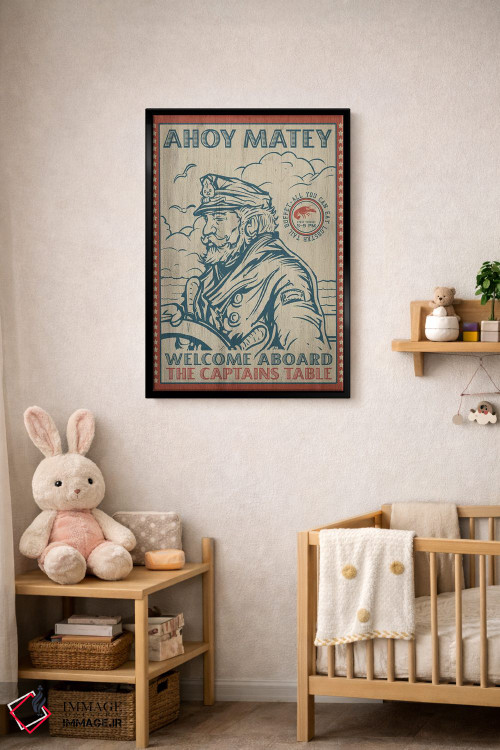 تابلو دکوراتیو میز کاپیتان اثر اولد رد تراک - D3B