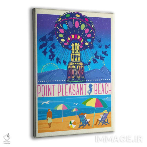 تابلو دکوراتیو ساحل پوینت پلزانت، نیوجرسی اثر اولد رد تراک - نمای پرسپکتیو محصول