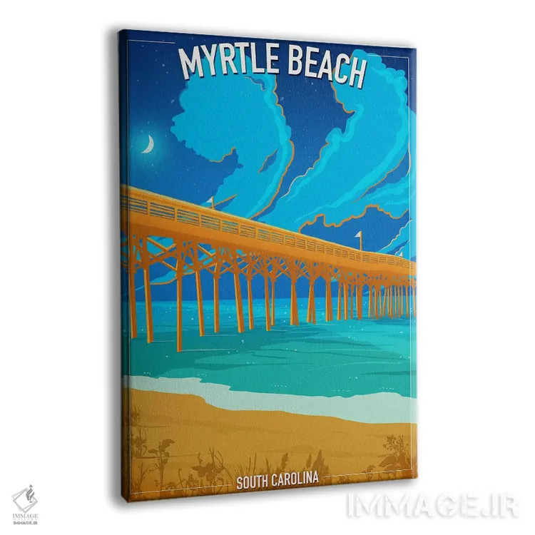 تابلو دکوراتیو ساحل میرتل اثر اولد رد تراک - نمای پرسپکتیو محصول