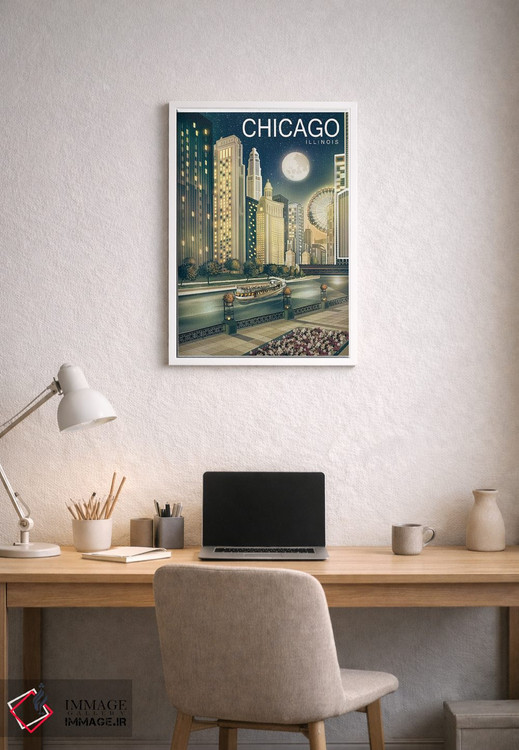 تابلو دکوراتیو شیکاگو دوم اثر اولد رد تراک - D1W