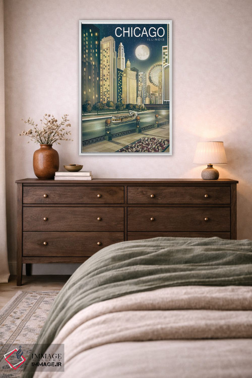 تابلو دکوراتیو شیکاگو دوم اثر اولد رد تراک - D2W