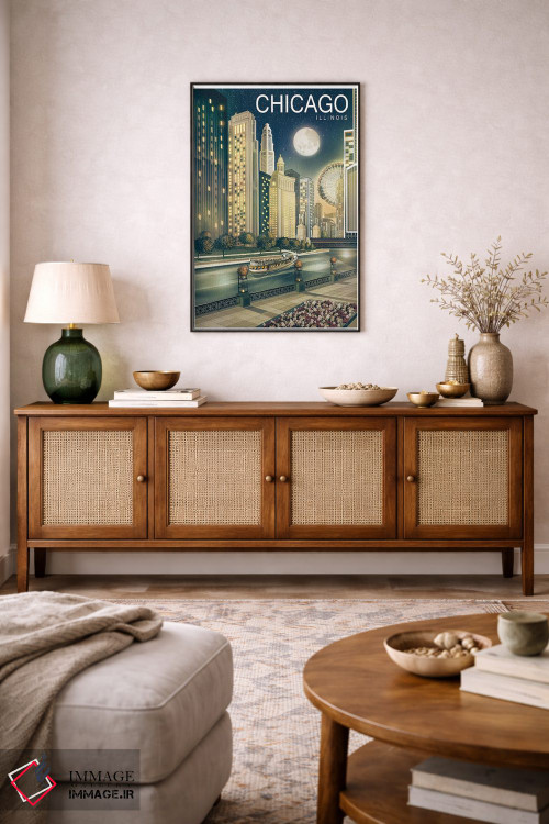 تابلو دکوراتیو شیکاگو دوم اثر اولد رد تراک - D4B