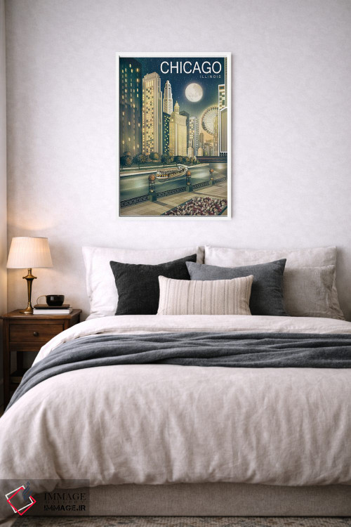 تابلو دکوراتیو شیکاگو دوم اثر اولد رد تراک - D6W