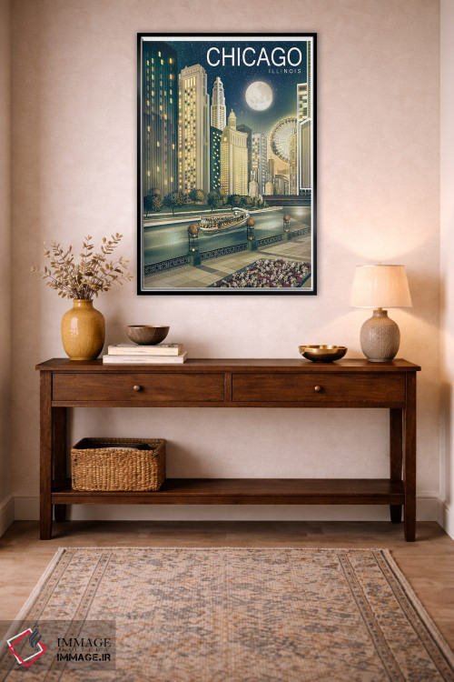 تابلو دکوراتیو شیکاگو دوم اثر اولد رد تراک - D5B