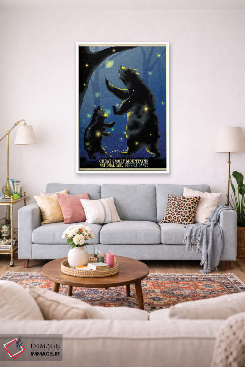 تابلو دکوراتیو رقص کرم شب تاب اثر اولد رد تراک - D1W