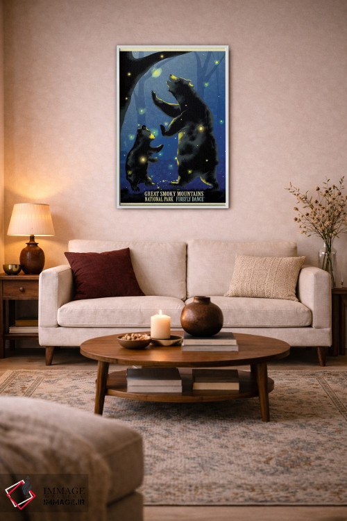 تابلو دکوراتیو رقص کرم شب تاب اثر اولد رد تراک - D3W