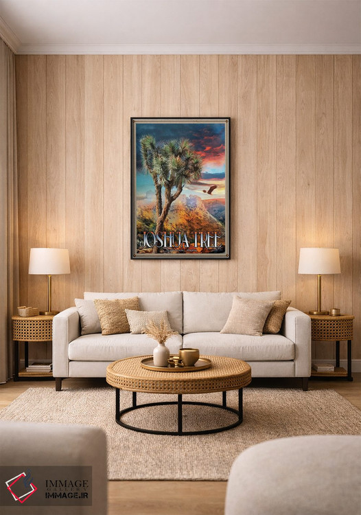 تابلو دکوراتیو پارک ملی جاشوا تری اثر اولد رد تراک - D1B