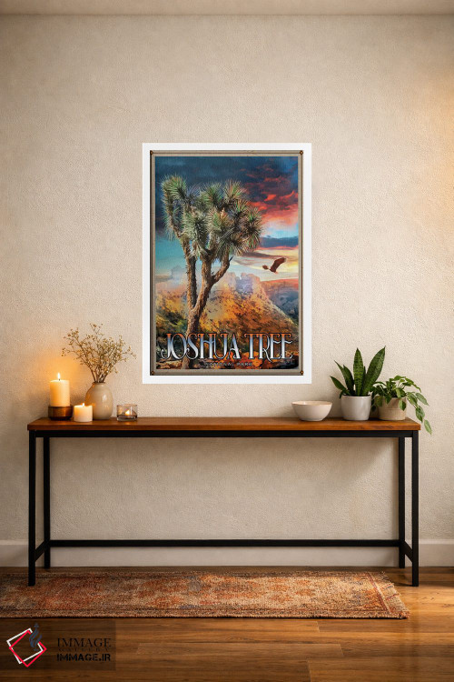 تابلو دکوراتیو پارک ملی جاشوا تری اثر اولد رد تراک - D3W