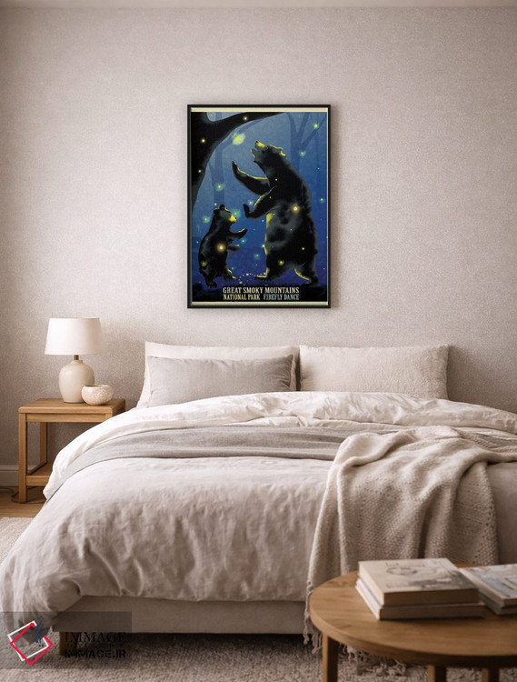 تابلو دکوراتیو رقص کرم شب تاب اثر اولد رد تراک - D6B