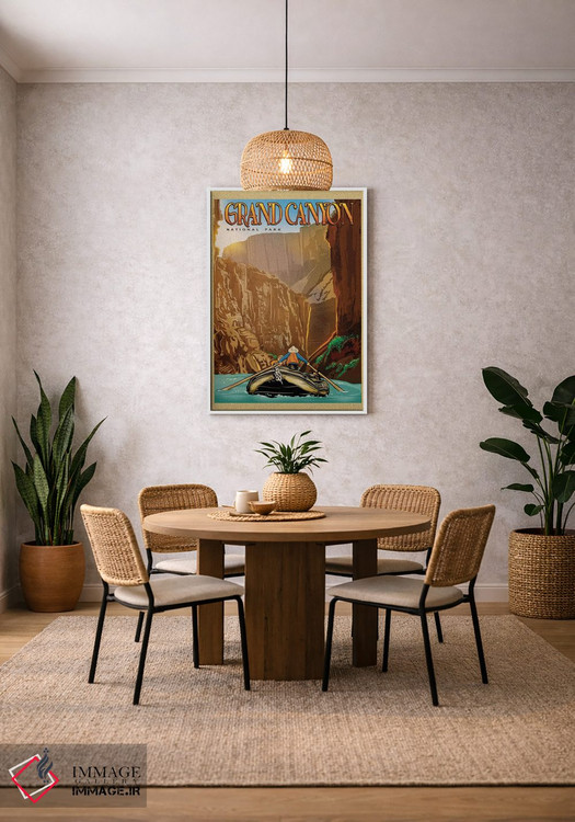 تابلو دکوراتیو سوار شدن بر رودخانه گرند کنیون اثر اولد رد تراک - D3W