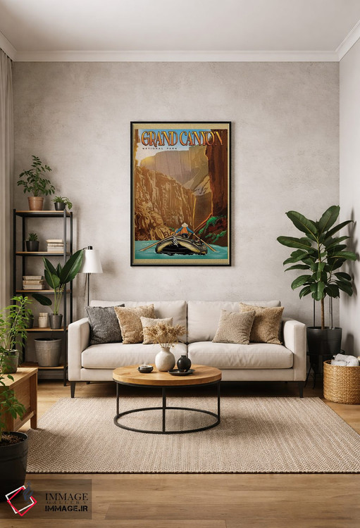 تابلو دکوراتیو سوار شدن بر رودخانه گرند کنیون اثر اولد رد تراک - D2B