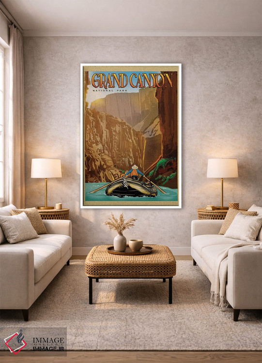 تابلو دکوراتیو سوار شدن بر رودخانه گرند کنیون اثر اولد رد تراک - D1W