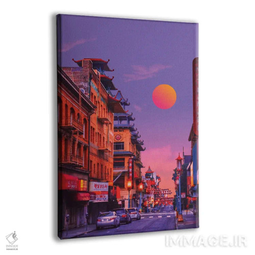 تابلو دکوراتیو محله چینی ها سوم اثر دانر اوروزکو - نمای پرسپکتیو محصول