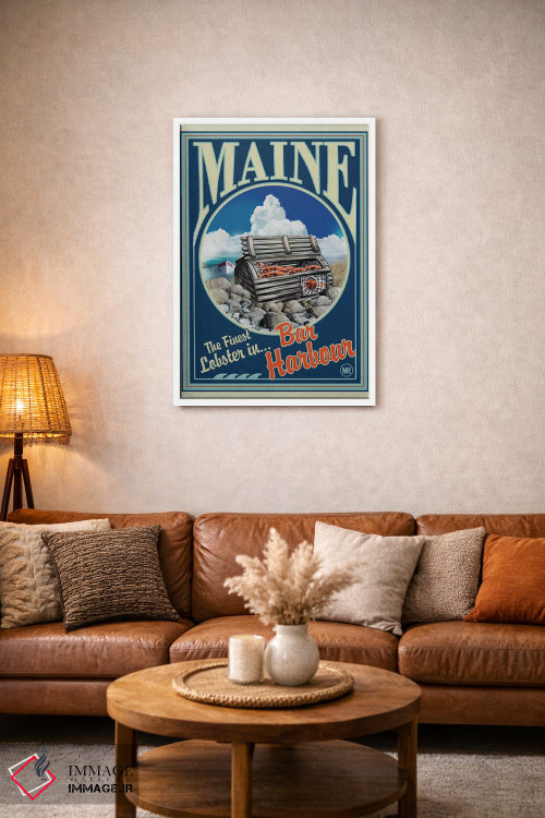 تابلو دکوراتیو بار هاربر، خرچنگ مین اثر اولد رد تراک - D2W