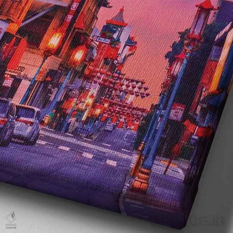 تابلو دکوراتیو محله چینی ها سوم اثر دانر اوروزکو - نمای نزدیک بافت بوم