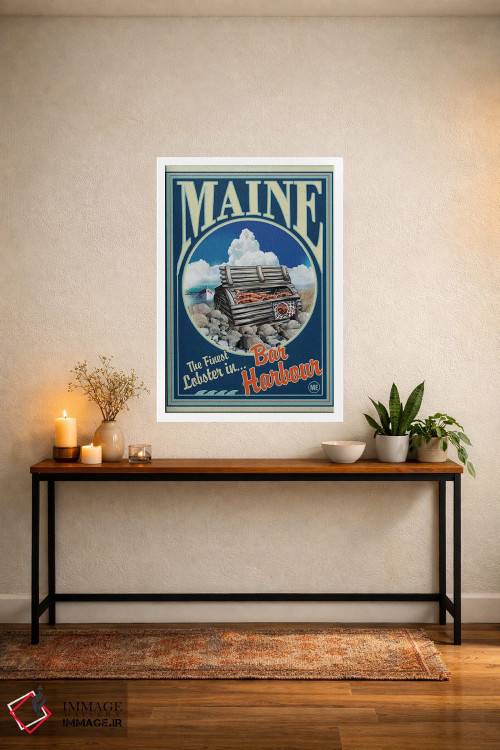 تابلو دکوراتیو بار هاربر، خرچنگ مین اثر اولد رد تراک - D4W