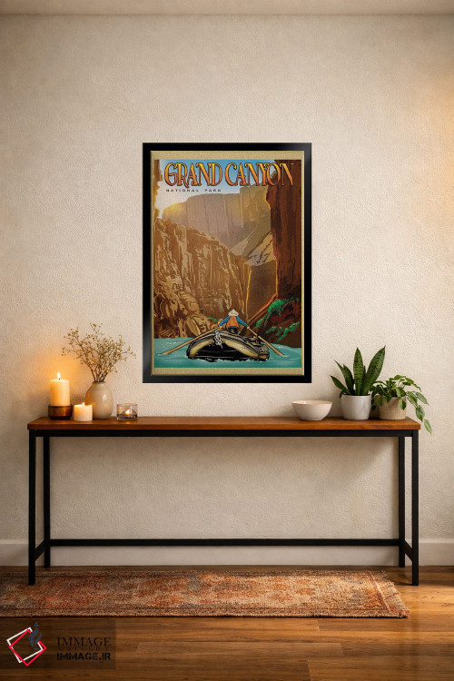 تابلو دکوراتیو سوار شدن بر رودخانه گرند کنیون اثر اولد رد تراک - D6B