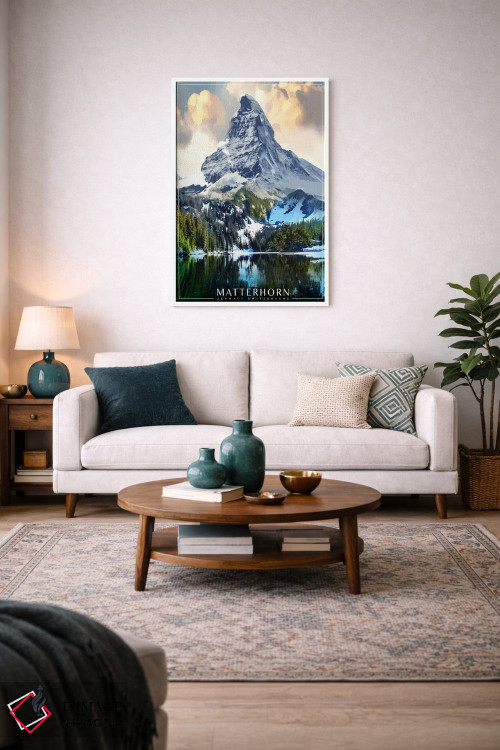 تابلو دکوراتیو ماترهورن اثر اولد رد تراک - D2W