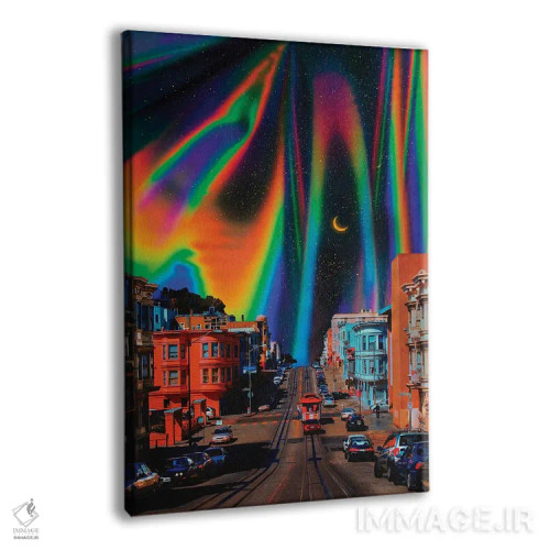 تابلو دکوراتیو شهر رنگین اثر دانر اوروزکو - نمای پرسپکتیو محصول