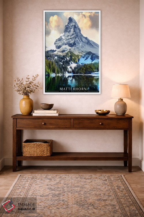 تابلو دکوراتیو ماترهورن اثر اولد رد تراک - D1W