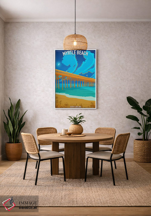 تابلو دکوراتیو ساحل میرتل اثر اولد رد تراک - D3W