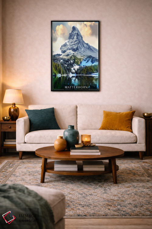 تابلو دکوراتیو ماترهورن اثر اولد رد تراک - D4B