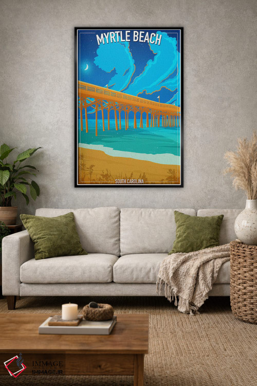 تابلو دکوراتیو ساحل میرتل اثر اولد رد تراک - D1B