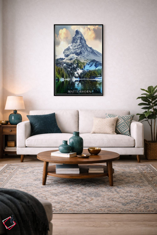 تابلو دکوراتیو ماترهورن اثر اولد رد تراک - D3B