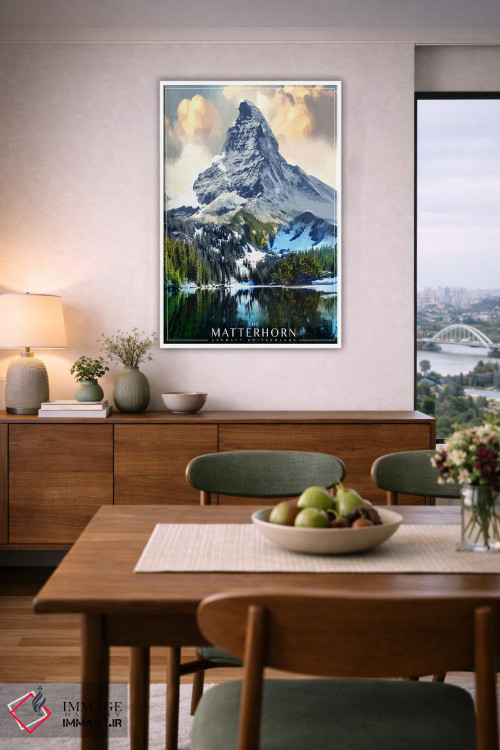 تابلو دکوراتیو ماترهورن اثر اولد رد تراک - D6W