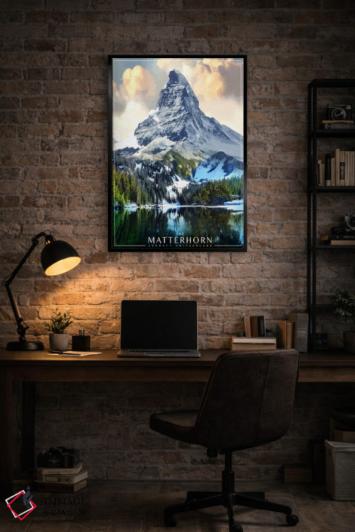 تابلو دکوراتیو ماترهورن اثر اولد رد تراک - D5B