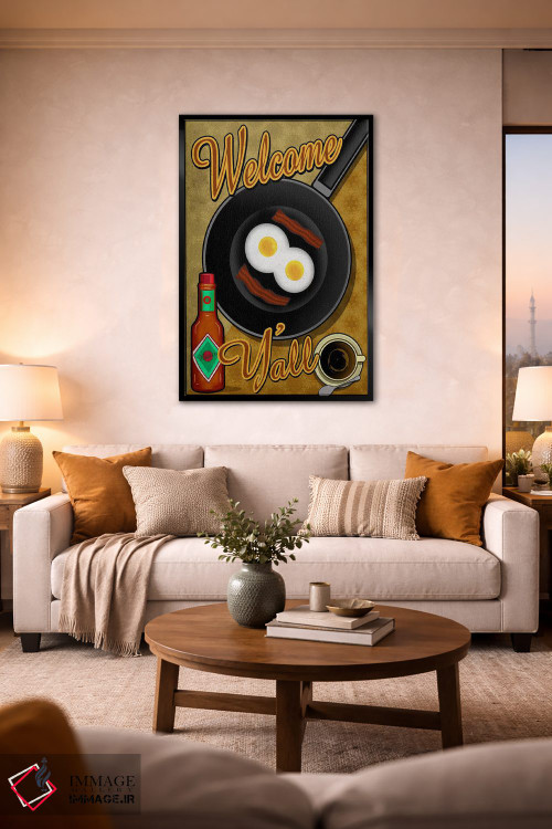 تابلو دکوراتیو خوش آمدید به همگی اثر اولد رد تراک - D2B