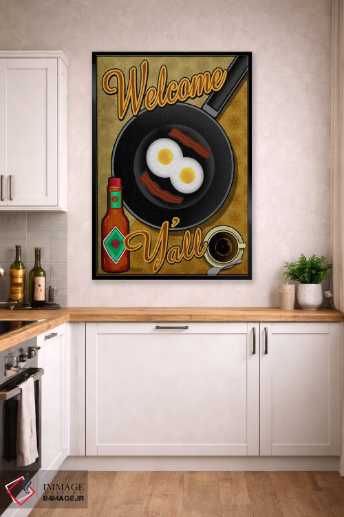 تابلو دکوراتیو خوش آمدید به همگی اثر اولد رد تراک - D3B