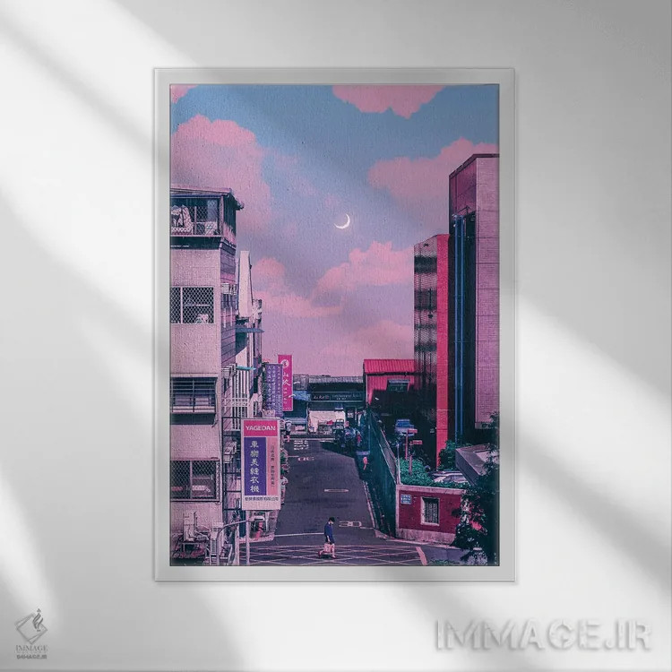 تابلو دکوراتیو انیمه در برابر واقعیت سوم اثر دانر اوروزکو - نمای قابدار سفید