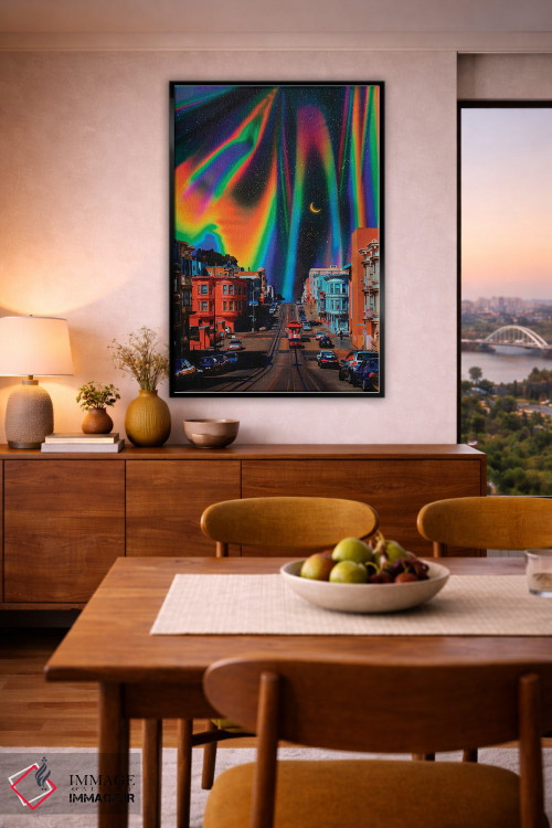 تابلو دکوراتیو شهر رنگین اثر دانر اوروزکو - D6B