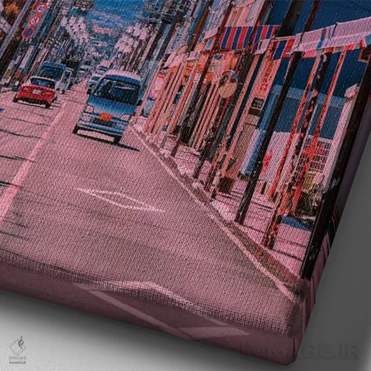 تابلو دکوراتیو فوجی اول اثر دانر اوروزکو - نمای نزدیک بافت بوم