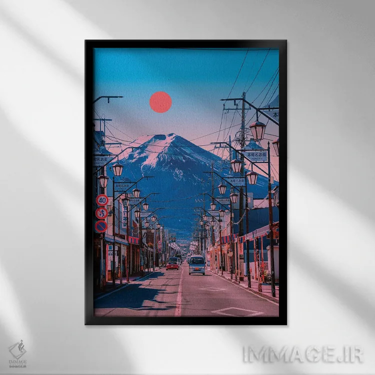 تابلو دکوراتیو فوجی اول اثر دانر اوروزکو - نمای قابدار مشکی