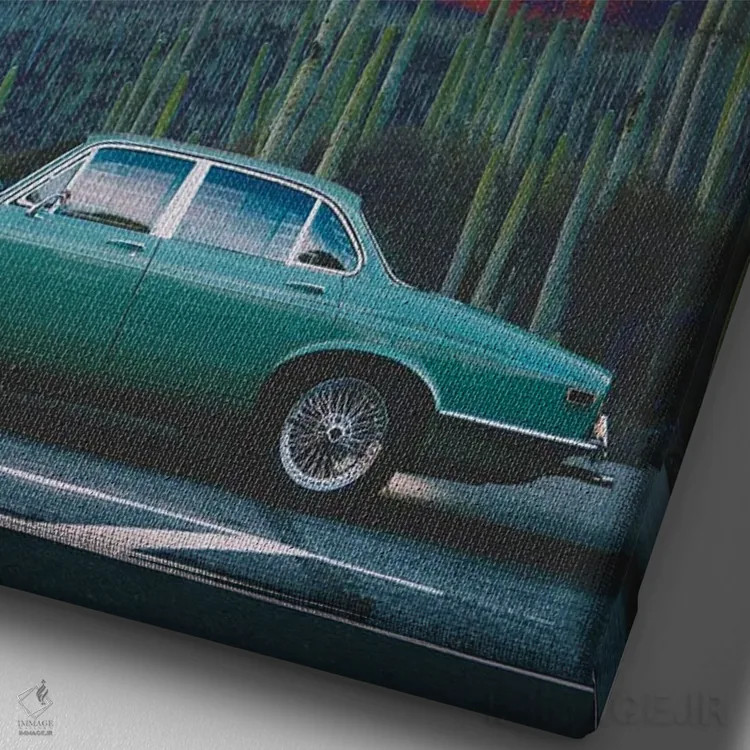 تابلو دکوراتیو جگوار اثر دانر اوروزکو - نمای نزدیک بافت بوم