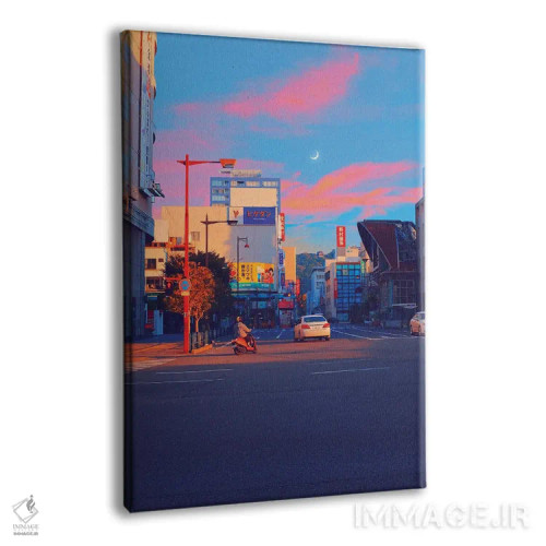 تابلو دکوراتیو ماتسویاما شهر پاستلی سوم اثر دانر اوروزکو - نمای پرسپکتیو محصول