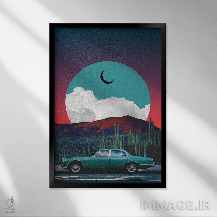 تابلو دکوراتیو جگوار اثر دانر اوروزکو - نمای قابدار مشکی