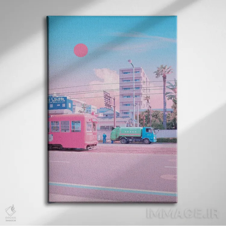 تابلو دکوراتیو ماتسویاما شهر پاستلی اول اثر دانر اوروزکو - نمای روبهرو روی دیوار