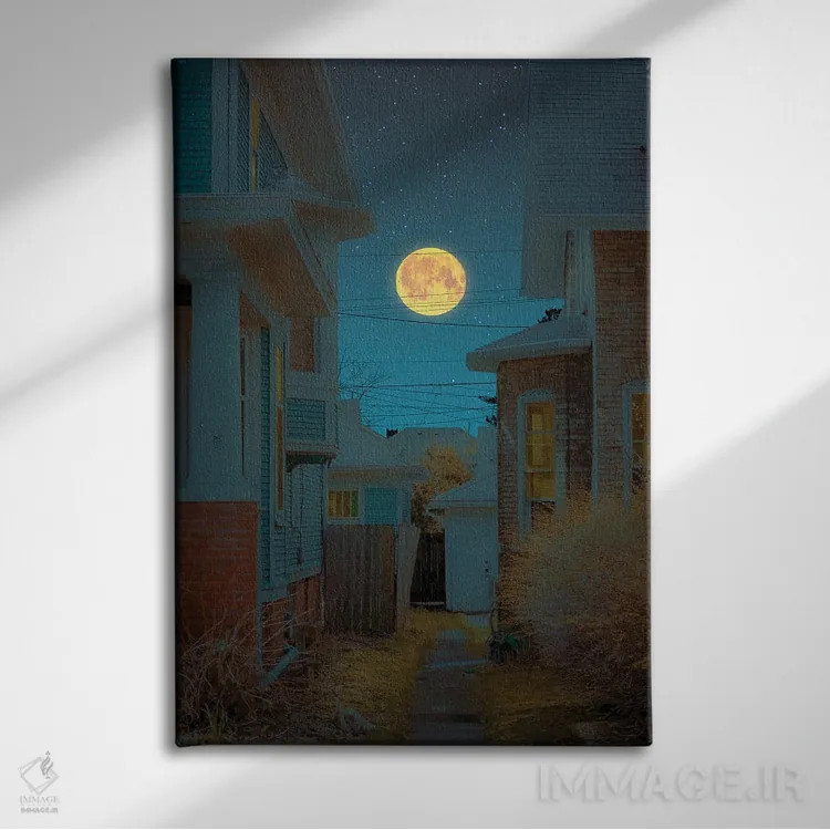 تابلو دکوراتیو نور ماه سوم اثر دانر اوروزکو - نمای روبهرو روی دیوار