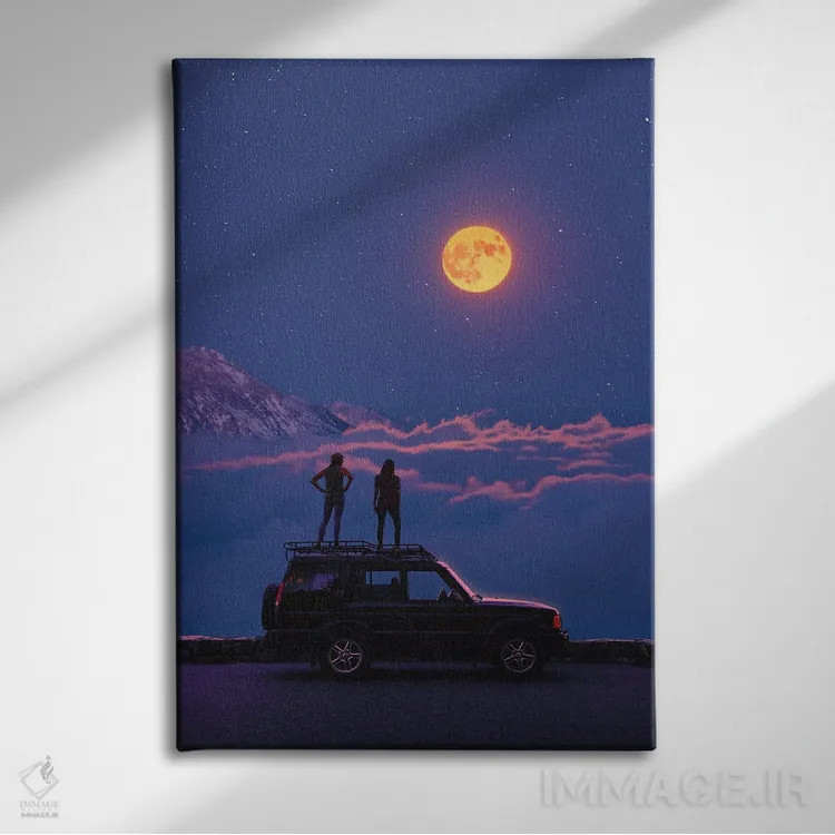 تابلو دکوراتیو نور ماه اول اثر دانر اوروزکو - نمای روبهرو روی دیوار