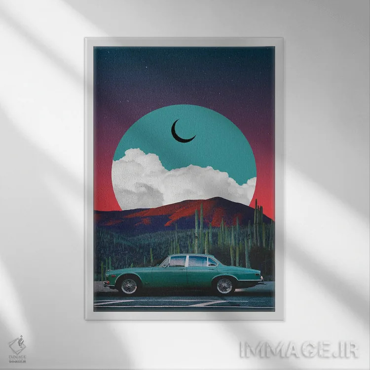 تابلو دکوراتیو جگوار اثر دانر اوروزکو - نمای قابدار سفید