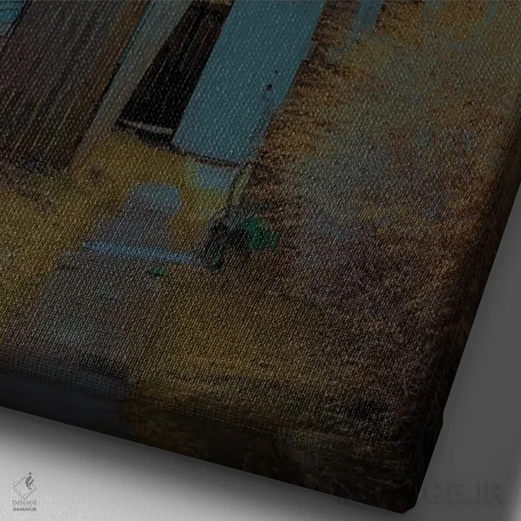 تابلو دکوراتیو نور ماه سوم اثر دانر اوروزکو - نمای نزدیک بافت بوم