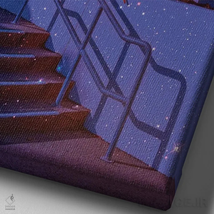 تابلو دکوراتیو نور ماه دوم اثر دانر اوروزکو - نمای نزدیک بافت بوم