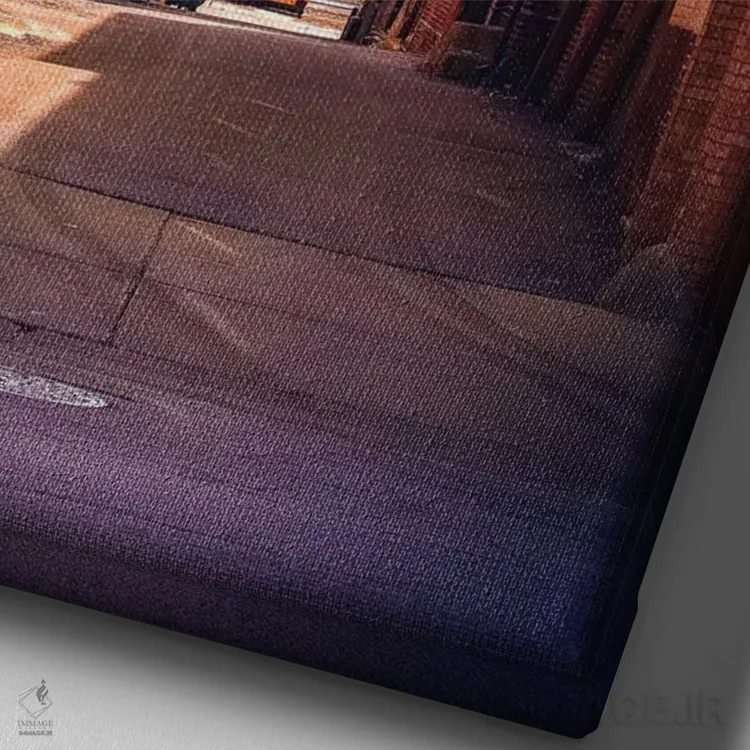 تابلو دکوراتیو محله جادویی اثر دانر اوروزکو - نمای نزدیک بافت بوم